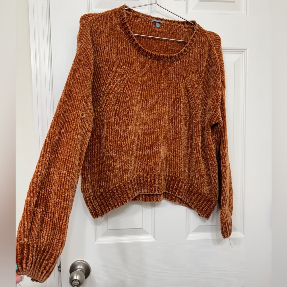🆓 FREE WITH PURCHASE Cozy Chenille Sweater in Burnt Orange